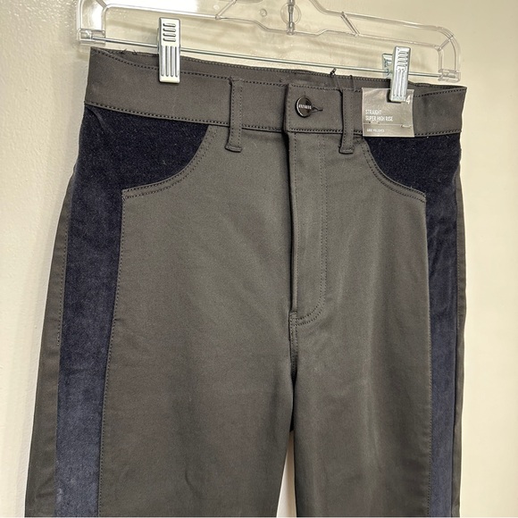 NWT Express Black Jeans with Velvet Stripe - Picture 3 of 6